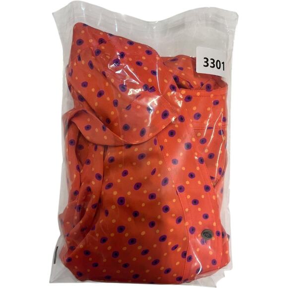 New Fossil Womens Dress XS Orange Polka Dot Silk Blend Michelle Retro Vibrant - Picture 11 of 12